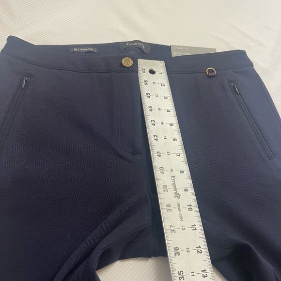 NWT Talbots Women’s Navy Blue Skinny Ankle Pants Size 10 New - Picture 3 of 10